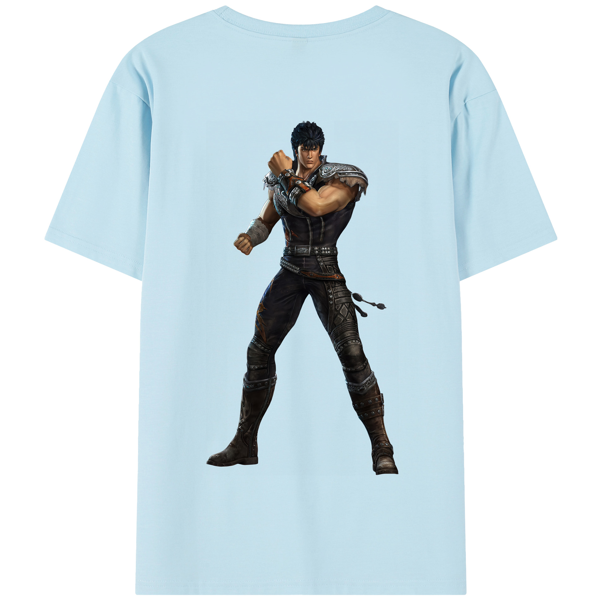（画像用） 北斗の拳 Fist of the North Star 綿100％半袖Tシャツ（背面プリント）